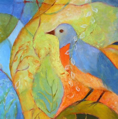 Bird painting detail